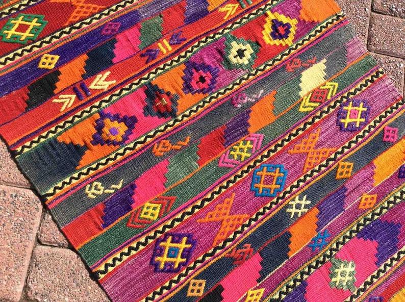 Vintage Kilim Rug 128cm x 76cm Handmade from Turkey