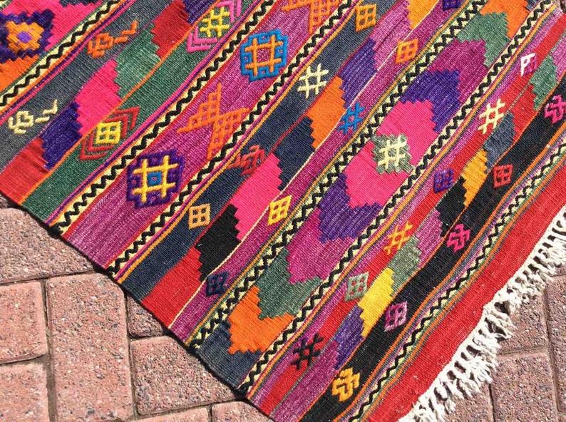 Vintage Kilim Rug 128cm x 76cm Handmade from Turkey
