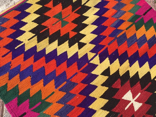 Vintage Kilim Rug 137cm x 107cm Made In Turkey