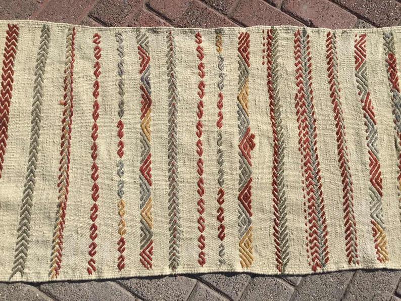 Vintage Kilim Rug 137cm x 62cm Turkish Design