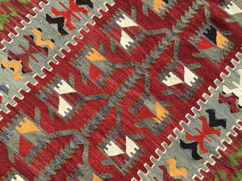 Vintage Kilim Rug 137cm x 87cm Western Turkey