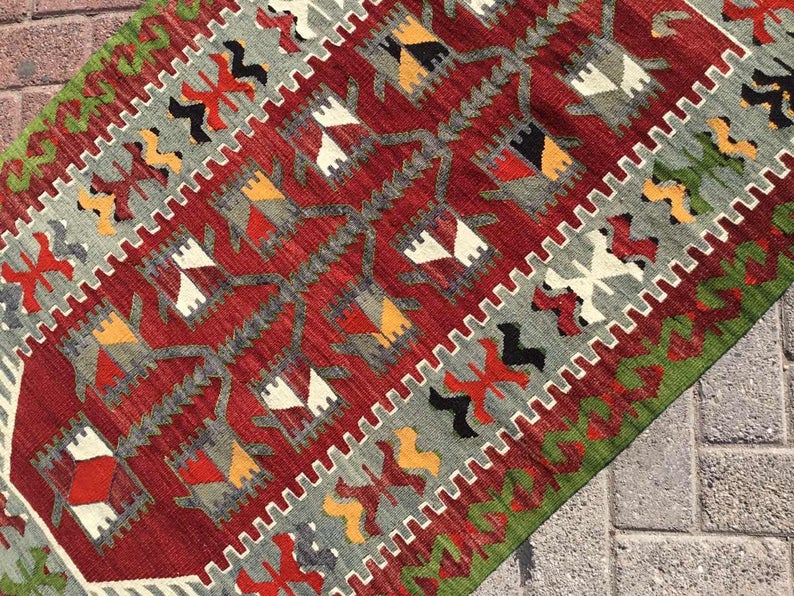 Vintage Kilim Rug 137cm x 87cm Western Turkey