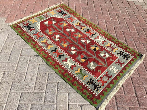 Vintage Kilim Rug 137cm x 87cm Western Turkey