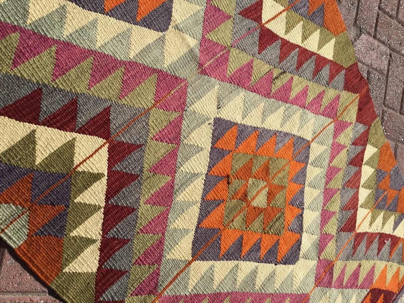 Vintage Kilim Rug 138cm x 100cm Western Turkey