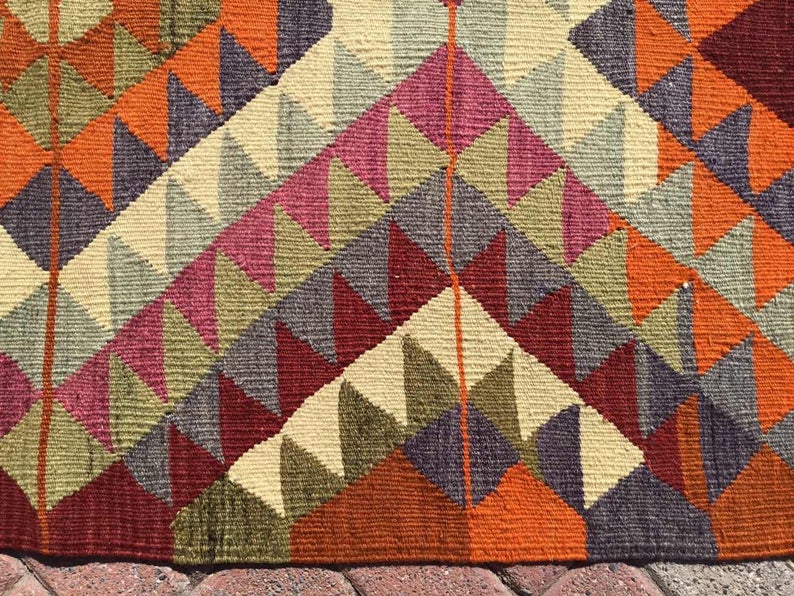 Vintage Kilim Rug 138cm x 100cm Western Turkey