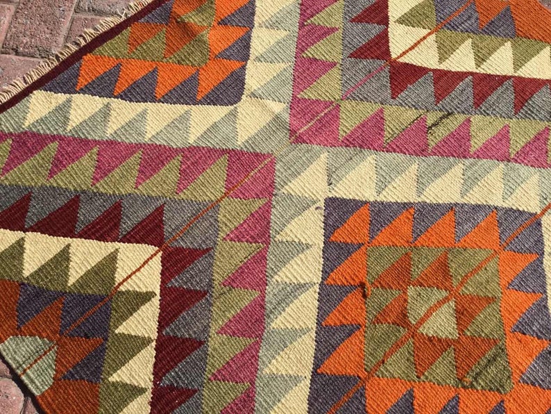 Vintage Kilim Rug 138cm x 100cm Western Turkey