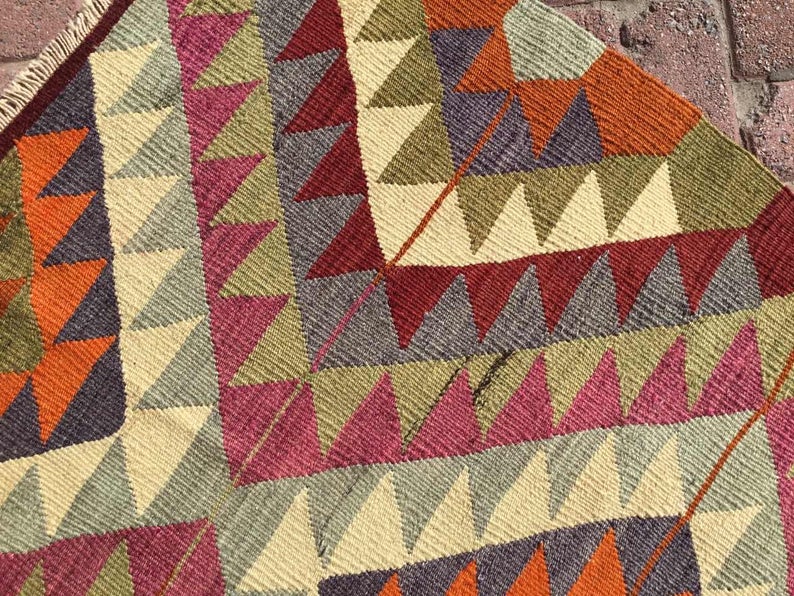 Vintage Kilim Rug 138cm x 100cm Western Turkey