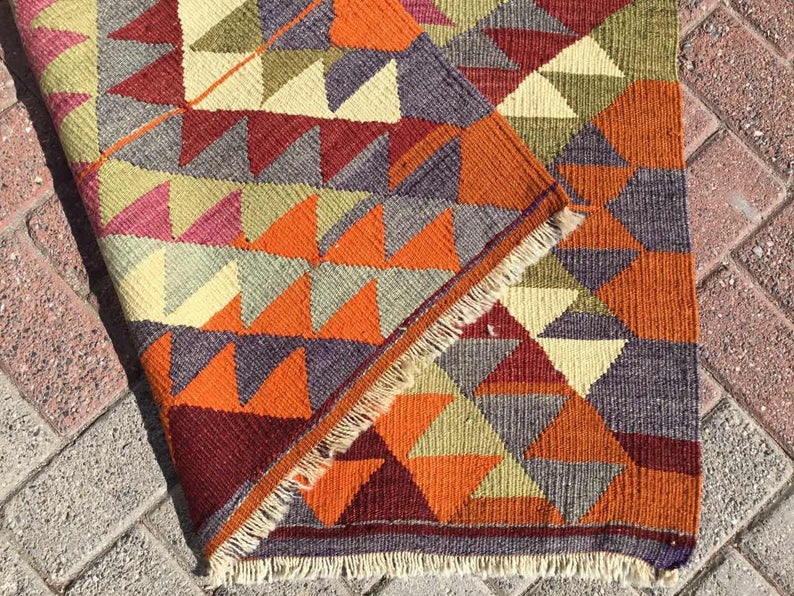 Vintage Kilim Rug 138cm x 100cm Western Turkey
