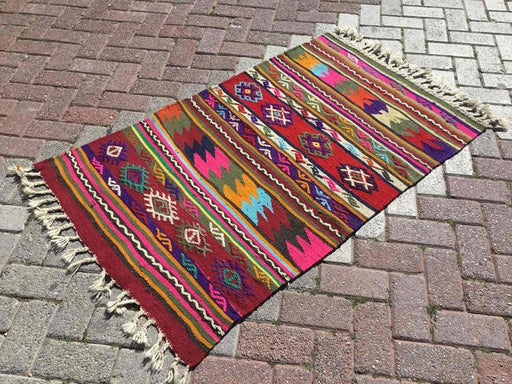 Vintage Kilim Rug 140cm x 88cm From Western Turkey