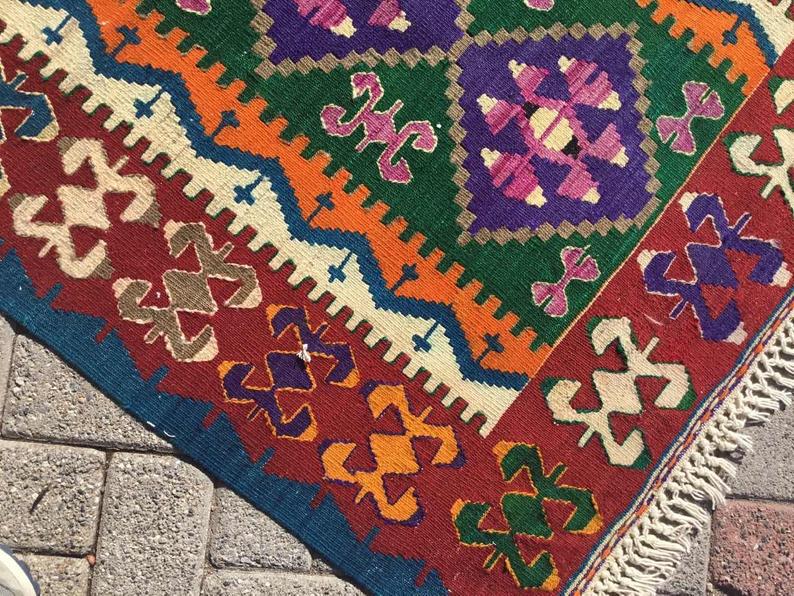 Vintage Kilim Rug 146cm x 94cm Handmade in Turkey