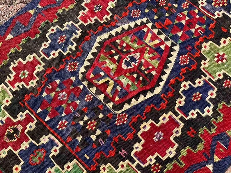 Vintage Kilim Rug 149cm x 101cm Western Turkey