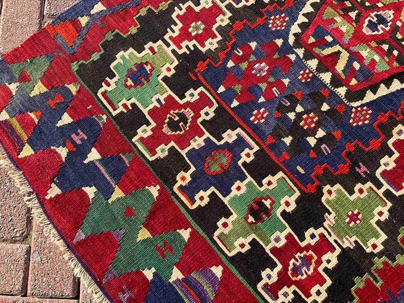 Vintage Kilim Rug 149cm x 101cm Western Turkey