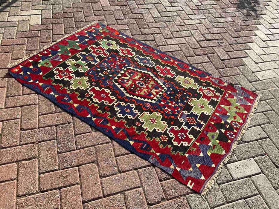 Vintage Kilim Rug 149cm x 101cm Western Turkey
