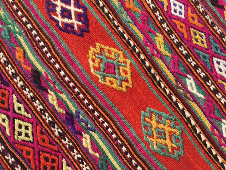 Vintage Kilim Rug 150cm x 111cm Handmade Western Turkey