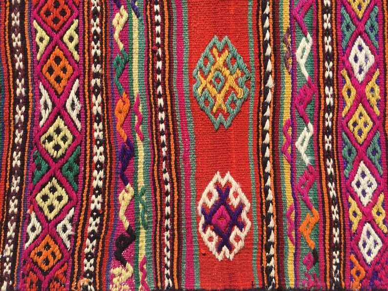 Vintage Kilim Rug 150cm x 111cm Handmade Western Turkey