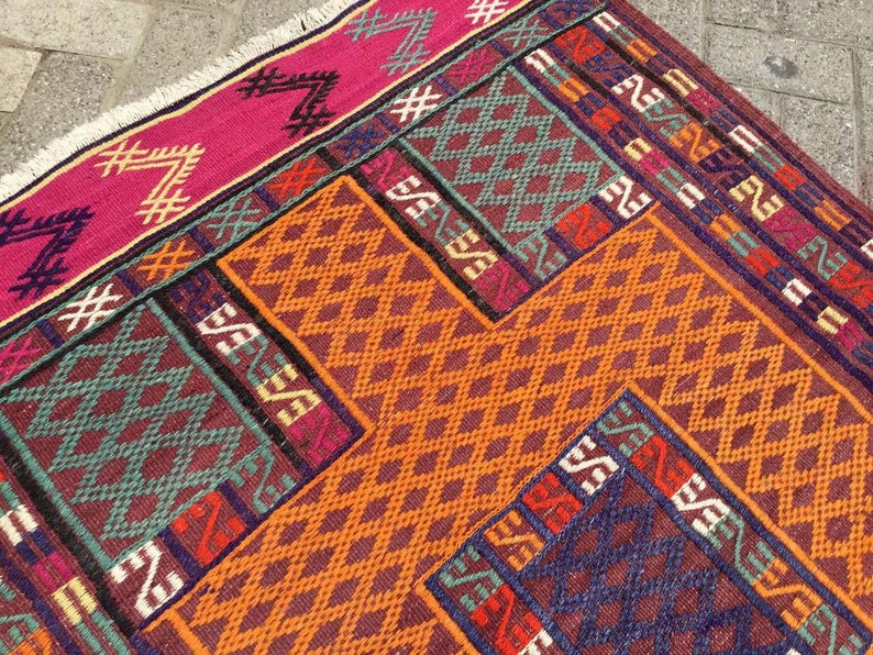 Vintage Kilim Rug 152Cm X 106Cm Turkish Design