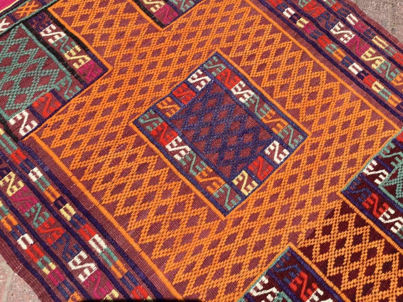 Vintage Kilim Rug 152Cm X 106Cm Turkish Design