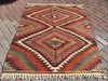 Vintage Kilim Rug 156cm x 122cm Turkish Handwoven Design