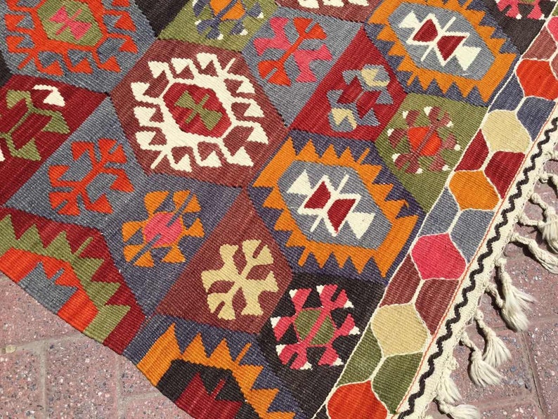 Vintage Kilim Rug 158cm x 114cm Western Turkey