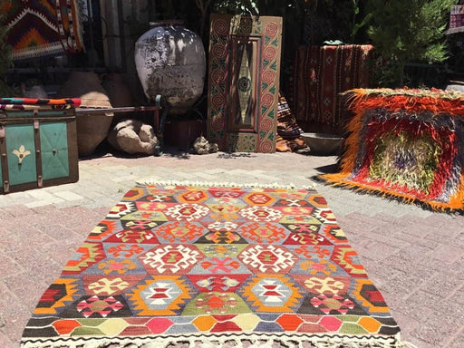 Vintage Kilim Rug 158cm x 114cm Western Turkey