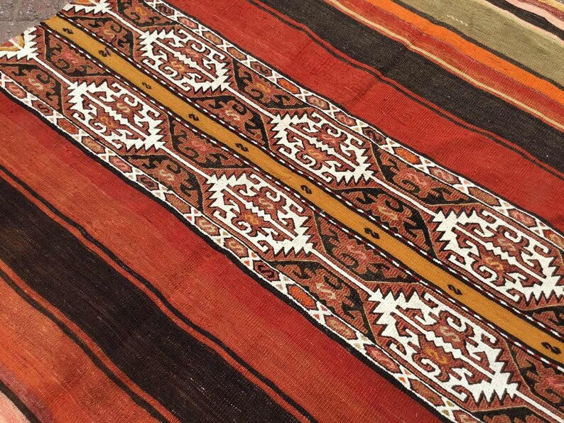 Vintage Kilim Rug 164cm x 137cm From Western Turkey