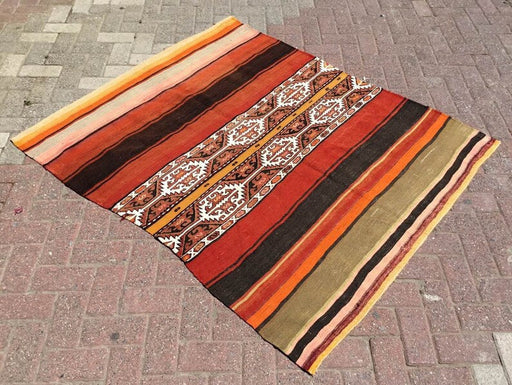 Vintage Kilim Rug 164cm x 137cm From Western Turkey