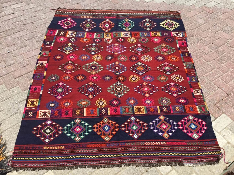 Vintage Kilim -vloerkleed 206 cm x 165 cm van Turkije