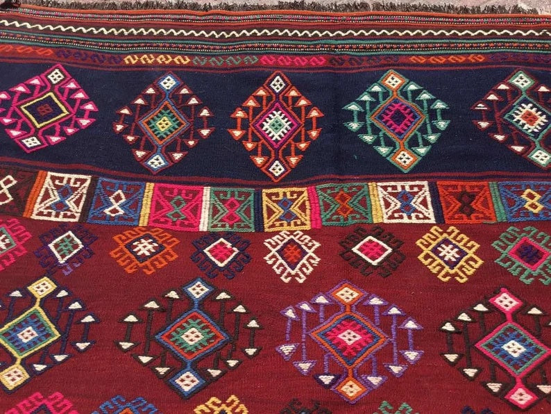 Vintage Kilim -vloerkleed 206 cm x 165 cm van Turkije