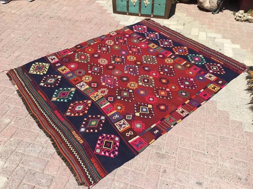 Vintage Kilim Rug 206 cm x 165 cm From Turkey