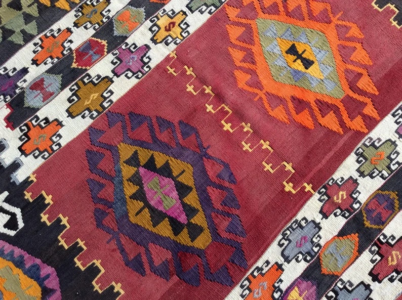 Vintage Kilim Rug 230Cm X 155Cm From Western Turkey