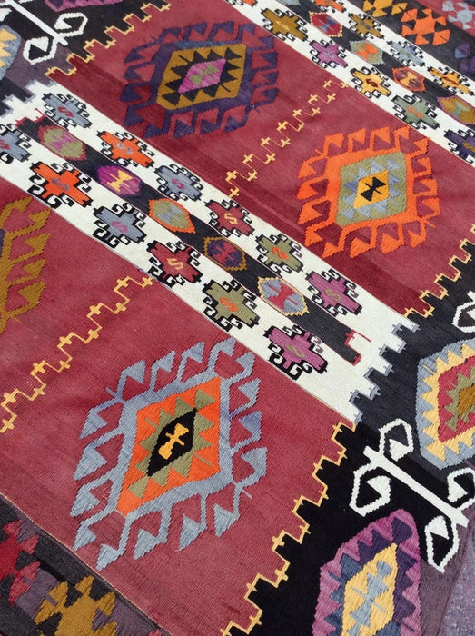 Vintage Kilim Rug 230Cm X 155Cm From Western Turkey