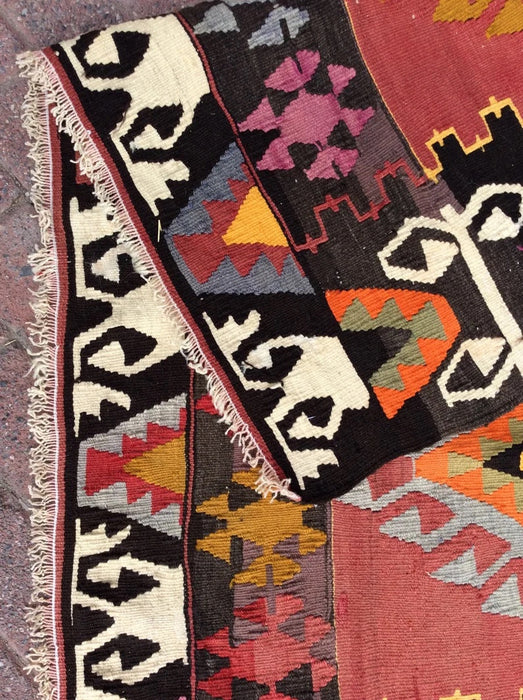Vintage Kilim Rug 230Cm X 155Cm From Western Turkey