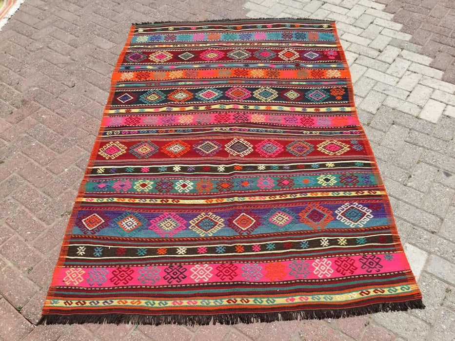 Vintage Kilim -matto 230cm x 146cm Länsi-Turkki