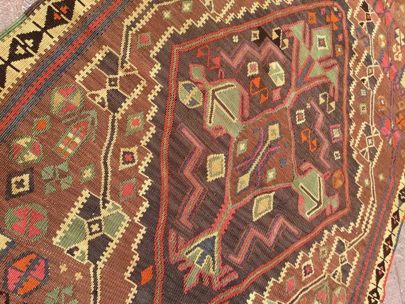 Vintage Kilim Rug 239 Cm X 116 Cm Hand Spun Wool