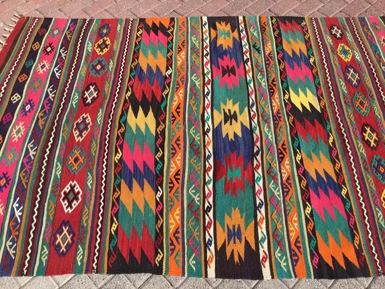 Vintage Kilim Rug 246Cm X 153Cm #801 Western Turkey