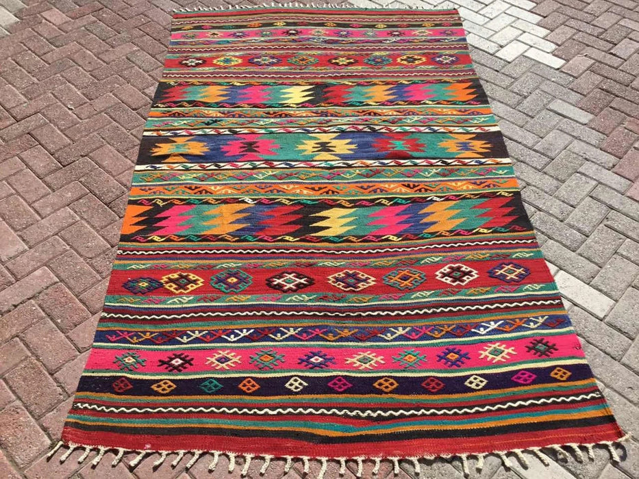 Vintage Kilim Rug 246Cm X 153Cm #801 Western Turkey