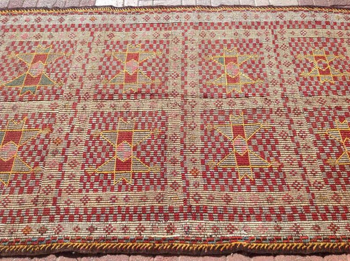 Vintage Kilim Rug 256cm x 165cm håndlaget i det østlige Tyrkia