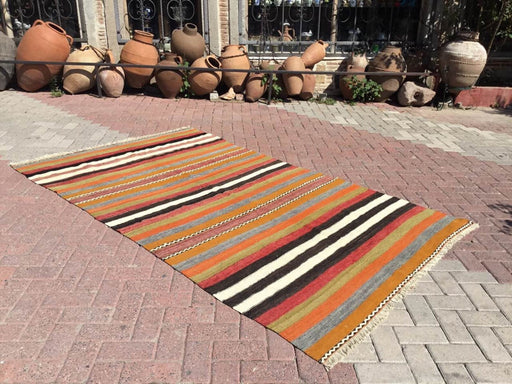 Vintage Kilim Rug 261cm x 154cm Western Turkey 50 Years Old