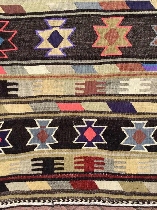 Vintage Kilim Rug 262cm x 167cm Håndvevd ull