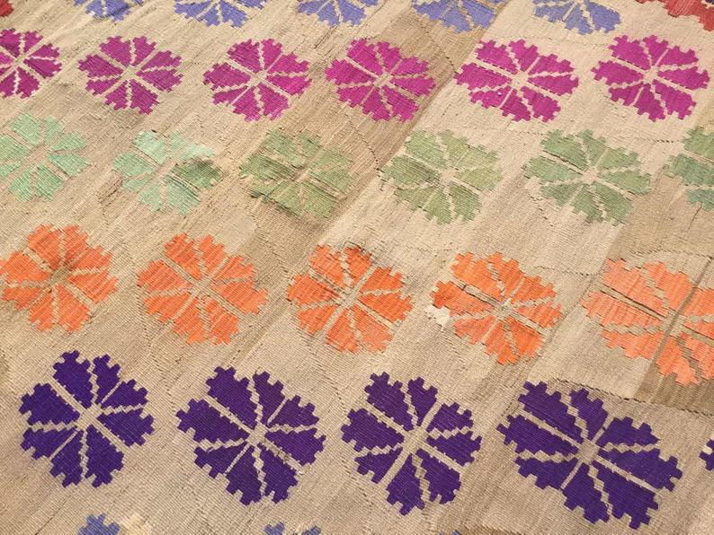 Vintage Kilim Rug 267cm x 171cm Handwoven from Turkey