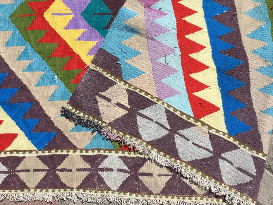 Vintage Kilim Rug 269cm x 134cm Hand Spun Wool Cotton