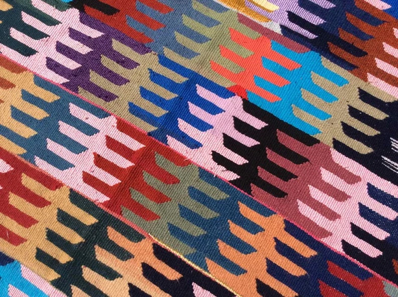 Vintage Kilim Rug 269cm x 143cm Handmade Wool Cotton