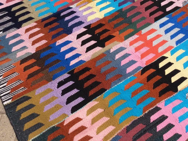 Vintage Kilim Rug 269cm x 143cm Handmade Wool Cotton