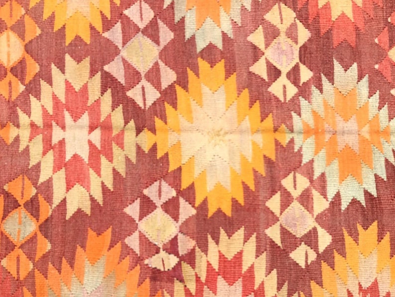 Vintage Kilim -matto 270cm x 163cm Käsintehty villapuuvilla