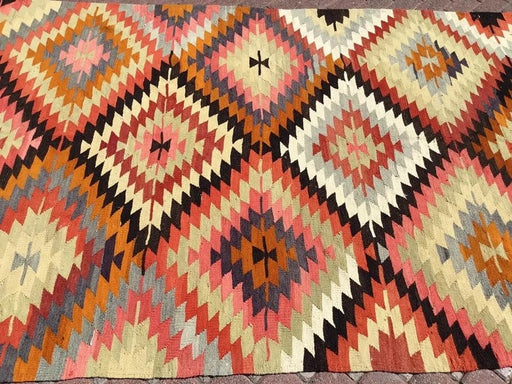 Vintage Kilim Rug 271cm x 171cm håndlaget tyrkisk ull