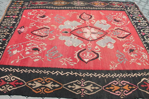 Vintage Kilim Rug 274cm x 214cm Handmade Wool 1967 Turkey