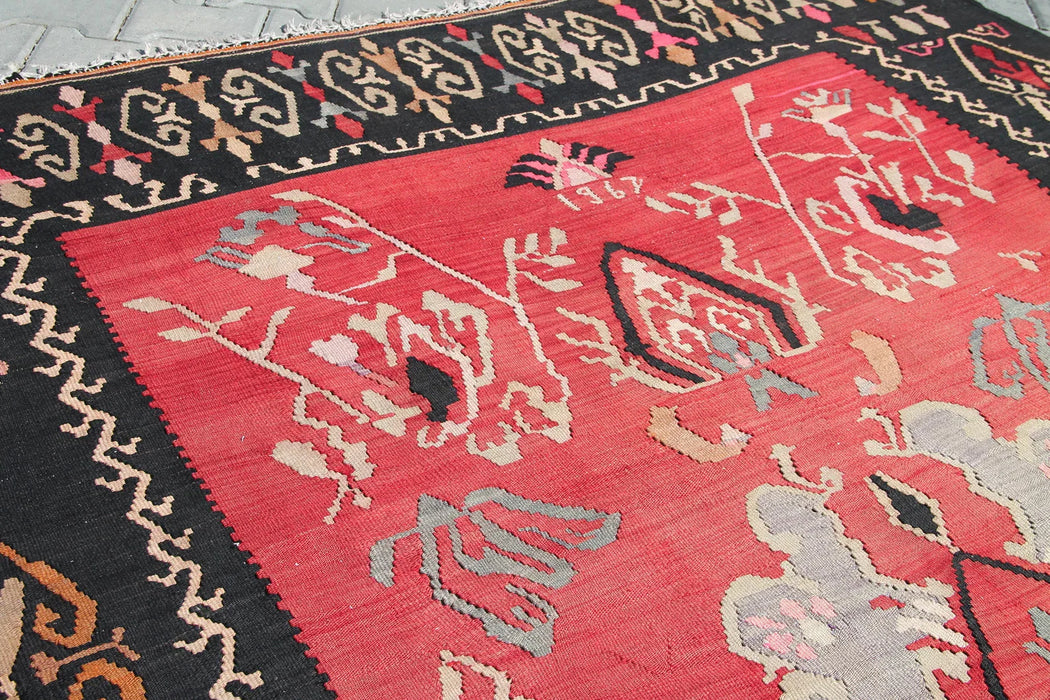 Vintage Kilim Rug 274cm x 214cm Handmade Wool 1967 Turkey