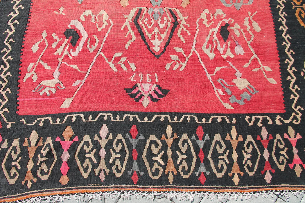 Vintage Kilim Rug 274cm x 214cm Handmade Wool 1967 Turkey