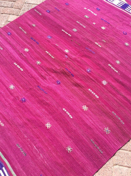Vintage Kilim Rug 276cm x 156cm Handwoven Wool