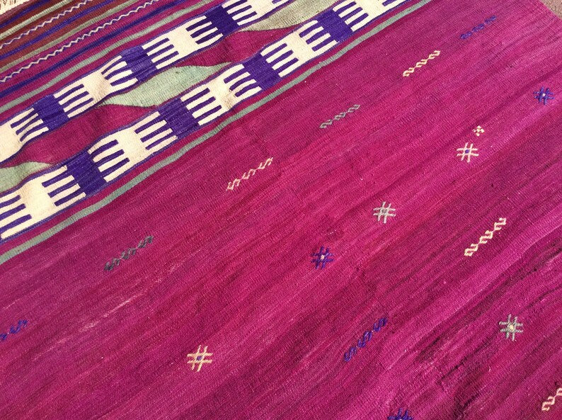 Vintage Kilim Rug 276cm x 156cm Handwoven Wool